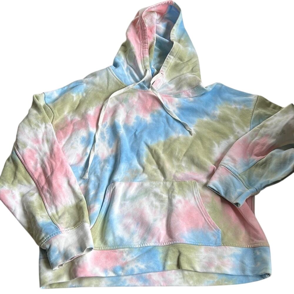Fate Hoodie Tie Dye Shimmer Size Medium Pink Blue Green
